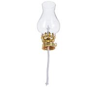 TIDTALEO Lámpara de Queroseno Vintage con Ajustador Metálico y Pantalla de Vidrio Resistente Quemador con Mecha para Iluminación Interior Decoración Clásica para Hogar y Camping