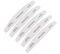 TIDTALEO Limas de Uñas Profesionales 5 Unidades 100/180 Eva y Esmeril Forma de Media Luna para Manicura y Pedicura Cuidado de Uñas Naturales y Postizas