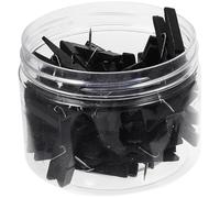 TIDTALEO Mini Pinzas de Madera Negras para Fotos 50 Piezas Clip y Chinchetas para Fijar Notas y Tarjetas en Salas y Espacios Públicos