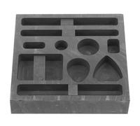 TIDTALEO Molde de Grafito para Fundición de Metales Molde de Lingotes de 10 Cavidades Herramienta para Fundir Oro y Plata para Joyería y Bricolaje