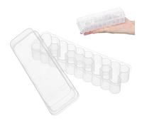 TIDTALEO Organizador de Microtubos Transparente para 24 Tubos de 3 Ml, Estuche Portátil de Plástico para Almacenamiento en Laboratorio y Conservación de Vacunas Liofilizadas