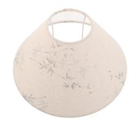 TIDTALEO Pantalla de Lámpara de Tela Beige Patrón Floral, Compatible E27, Difusora de Luz Uniforme para Salón y Dormitorio, Estilo Nórdico Minimalista