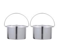 TIDTALEO para Derretir Cera de Aluminio Antiadherentes 2 Recipientes Diseño de Mango, Ideales para Cuidado de Belleza y Uso en Máquinas de Depilación