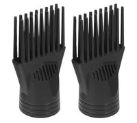 TIDTALEO Peine para Secador de Pelo Distribución Uniforme de Calor 2 Piezas Accesorio Boquilla de Plástico Negro para Alisar y Desenredar