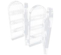 TIDTALEO Porta Joyas Transparente de Plástico para Pendientes y Collares, Organizador Compartimentos para Uso en Boutique y Exhibición