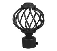 TIDTALEO Remate para Barra de Cortina Romano Negro 28 Mm, Cabezal Decorativo de Hierro, Tapas de Extremo Redondas para Barras de Cortina Vintage, Accesorios para Decoración en Sala