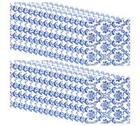 TIDTALEO Servilletas de Papel Diseño Impreso Azul Estilo Porcelana, 80 Hojas Seguras y Prácticas para Fiestas y Entretenimiento Diario