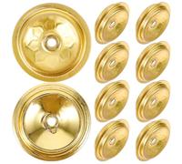 TIDTALEO Set de 12 Bases de Mecha para Lámpara de Aceite de Aluminio Dorado Diseño de Orificio Pequeño, Soportes Flotantes Seguros y Duraderos para Suministros de Budismo