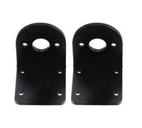 TIDTALEO Soporte de Motor de Aleación de Aluminio Negro, Soporte Fijo Anti-rust Tornillos y Tuercas, Paquete de 2 Piezas para Motores Eléctricos Pequeños y Recambios Motoazada