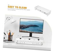 TIDTALEO Soporte para Monitor de Escritorio con Organizador Elevador Resistente para Teclado y Almacenamiento bajo Mesa Oficina Blanco