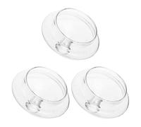 TIDTALEO Tapas de Colador de Tetera de Vidrio Transparente, 7.5 Cm, Juego de 3 Piezas, Protectores Herméticos contra Fugas para Tetera de 600 Ml, Accesorios Reemplazables para Infusor de