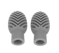 TIDTALEO Tapas de Silicona para Baquetas 7A y 5A, Set de 2 Unidades en Gris Oscuro, Protección Silenciosa para Práctica y Mantenimiento de Baquetas en Ensayos