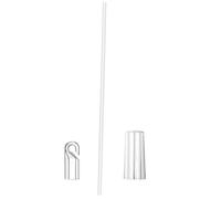 TIDTALEO Varilla de Persiana Vertical de 30-34 Cm Transparente con Gancho para Cortinas, Varita de Repuesto Ciega de Plástico PP para Control Fácil en Ventanas, Accesorio para Persianas