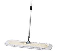 Tidy Tools Trapeador de polvo comercial y barredora de pisos, 30 pulgadas, mopa de polvo para suelos de madera dura, cabezal de fregona reutilizable de algodón, mango de fregona extensible, trapeador