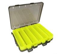 Tidy Up Your Gear - Caja de aparejos de pesca de doble cara con catorce secciones organizadas (amarillo)