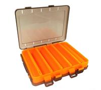 Tidy Up Your Gear - Caja de aparejos de pesca de doble cara con catorce secciones organizadas (naranja)