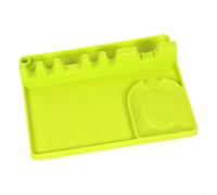Tidy Up Your Space Innovador soporte de silicona para utensilios equipado con una almohadilla de goteo inteligente (verde)