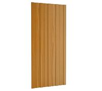 Tidyard 12X Paneles de Tejado Lámina Techo Garaje Techo Cobertizo Garaje Exterior, Madera Clara 100x45 cm,Acero galvanizado,Cubiertas Caseta Metálica Corrugado Acanalado Metálico Cobertizo