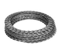 Tidyard Alambrada de Concertina OTAN Helicoidal Alambre De Espino Alambre para Cercados Acero Galvanizado 60 m