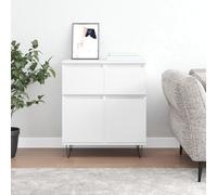 Tidyard Aparador Blanco de Madera de Ingeniería con Patas de Hierro - Estable y Resistente a la Humedad, Organizar y Exponer Decoraciones Modelo LYKLYD-831116ES
