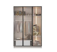 Tidyard Armario de 3 Puertas con Iluminación LED y Amplio Espacio de Almacenamiento Modelo YFXLYD-325239240241AAZ