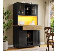 Tidyard Armario de Cocina con iluminación LED y Amplio Espacio de Almacenamiento - 106 x 40 x 179,5 cm Modelo YFXLYD-17489146AAS-1