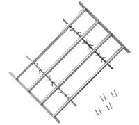 Tidyard Barandilla Ajustable para Ventana,Ventana Rejilla,Reja de Seguridad para Ventana,Decoración para Hogar,con 4 Travesaños Sólidos,Acero Galvanizado 1000-1500mm