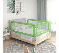 Tidyard Barandilla de Seguridad Cama de Niño Protección de Seguridad Barrera para Cama Altura Ajustable Barandillas Cama Infantil Protección contra Caídas Verde Tela 90x25 cm