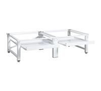 Tidyard Base doble para lavadora y secadora con soportes de extracción para pedestal, 124 x 61,5 x 37,5 cm