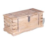 Tidyard Baúl de Almacenamiento de Madera Maciza de Acacia con Acabado Cepillado Blanco - 90x40x40 cm, para Ropa y Accesorios Modelo YFXXPDGRX-244053ES