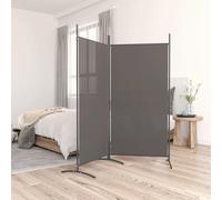 Tidyard Biombo Divisor de 2 Paneles de Tela Gris Antracita 175x180 cm