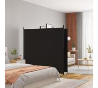 Tidyard Biombo Divisor de 2 Paneles de Tela Negro 348x180 cm