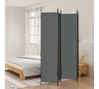 Tidyard Biombo Divisor de 4 Paneles Biombo Separador Plegable Separador de Ambientes Biombo de Privacidad Biombos de Dormitorio Habitación Oficina de Tela Gris Antracita 200x220 cm