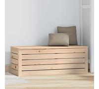 Tidyard Caja de almacenaje,Baúl Almacenaje Exterior Grande,Arcón Jardin Exterior,Arcón Almacenaje Exterior Resina para Cojines,Muebles de Patio,Artículos de Jardinería,Pino 89x36,5x33 cm
