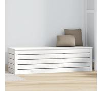 Tidyard Caja de Almacenaje, Baúl Exterior Grande, Arcón Jardín, Resina para Cojines, Muebles de Patio, Artículos de Jardinería, Pino Blanco 109x36,5x33 cm