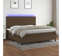 Tidyard Cama Box Spring LED con Colchón de Muelles Encajados - Diseño Comodidad Duradera Modelo LYKLYD-3135064ES