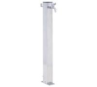 Tidyard Columna de agua para el jardín, 40 cm, acero inoxidable, cuadrada