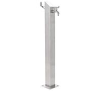 Tidyard Columna de Agua para Jardín de Acero Inoxidable Agua Distribuidor Cuadrada 8 x 8 x 95 cm Plateado