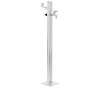 Tidyard Columna de Agua para Jardín de Aluminio Agua Distribuidor 7 x 3 x 95 cm Plateado