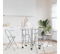 Tidyard Conjunto de Comedor Plegable 5 Piezas MDF