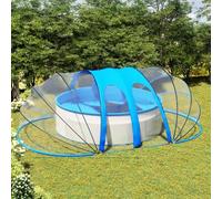 Tidyard Cúpula de Piscina con Puertas enrollables - Protección UV y Calor - Adecuado para Piscinas de 580x370 cm Modelo YFXLRZJ-92796ES