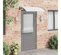Tidyard Dosel para Puerta de Policarbonato, Marquesina Resistente a la Intemperie, Protección para Puerta y Ventana, Soportes Negros y Láminas Transparentes, 120x75 cm, Incluye Accesorios de Montaje