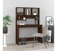 Tidyard Escritorio estantes,Mesa de Ordenador, Escritorio con Estanteria,Escritorios de Oficina,Mesas para Ordenador,Librerías de Oficina Madera 102x45x148 cm,Marrón Roble