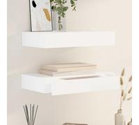 Tidyard Estante de Pared Colgante MDF Blanco - 2 Unidades, 48x25x8 cm Modelo YFXLRZJ-276001ES