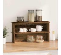 Tidyard Estantes de Cocina apilables 2 uds Madera Vieja 60x15x16 cm