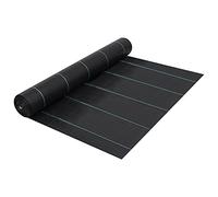 Tidyard Estera de Control de Malezas y Raíces Malla Antihierbas Estera Antihierbas para Jardín PP Negro 1x50 m