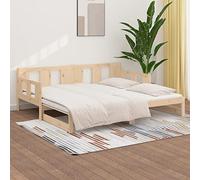 Tidyard Estructura de Sofá Cama Extraíble Sin Colchones - Diván para Dormitorio Salón, Madera Maciza de Pino, 2X(80x200) cm