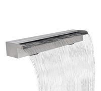 Tidyard Fuente Cascada Rectangular Piscina Acero Inoxidable 90 cm