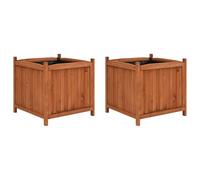 Tidyard Jardineras de Madera para Exteriores - 2 Unidades, 50x50x50 cm