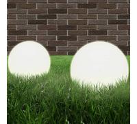 Tidyard Juego de lámparas de Bola LED 2 Piezas esféricas 30 cm PMMA